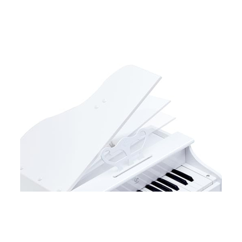 Hape Pianoforte Elettronico Bianco Deluxe con Sgabello – 30 Tasti