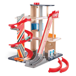 Hape Pista Acrobatica in Legno con Garage a 3 Livelli