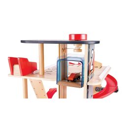 Hape Pista Acrobatica in Legno con Garage a 3 Livelli