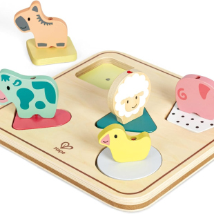 Hape Puzzle Sonoro Animali in Legno dai 18 Mesi
