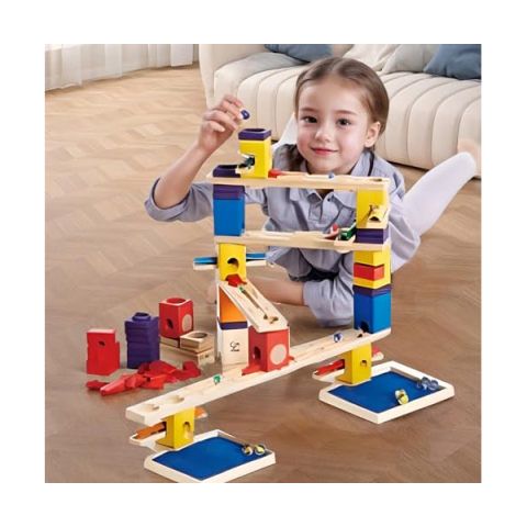 Hape Quadrilla Music Motion – Pista Biglie Musicale in Legno 96 Pezzi