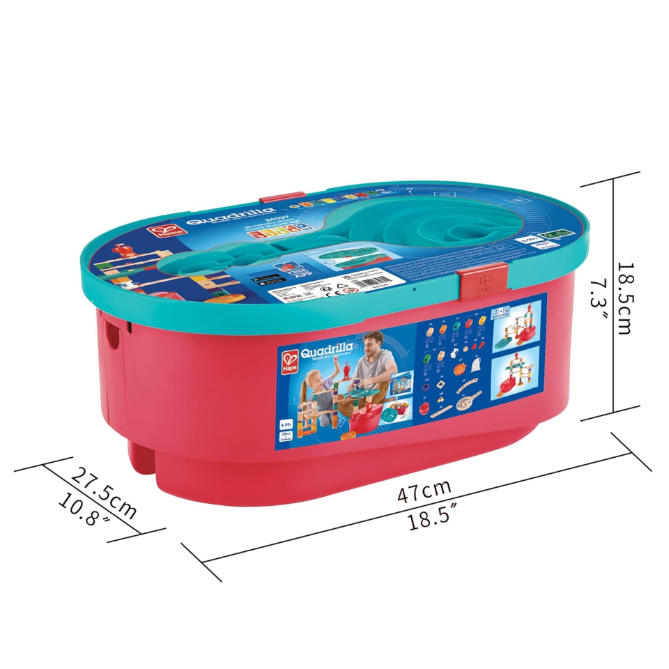 Hape Quadrilla Set Contenitori – Pista Biglie Modulare in Legno