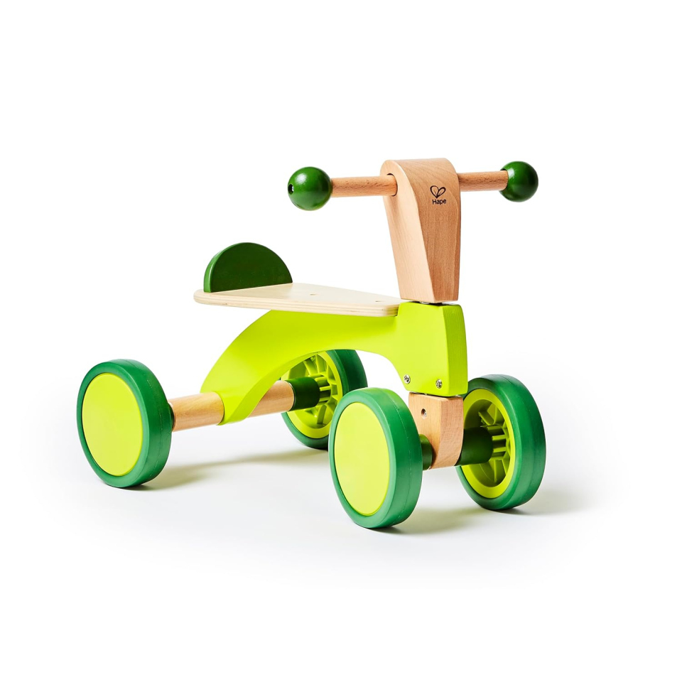 Hape Scooter in Legno a 4 Ruote – Cavalcabile dai 12 Mesi