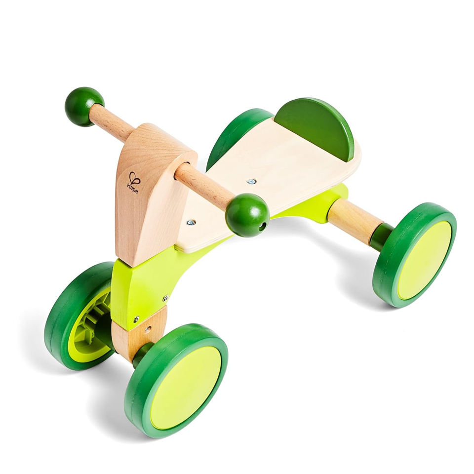Hape Scooter in Legno a 4 Ruote – Cavalcabile dai 12 Mesi