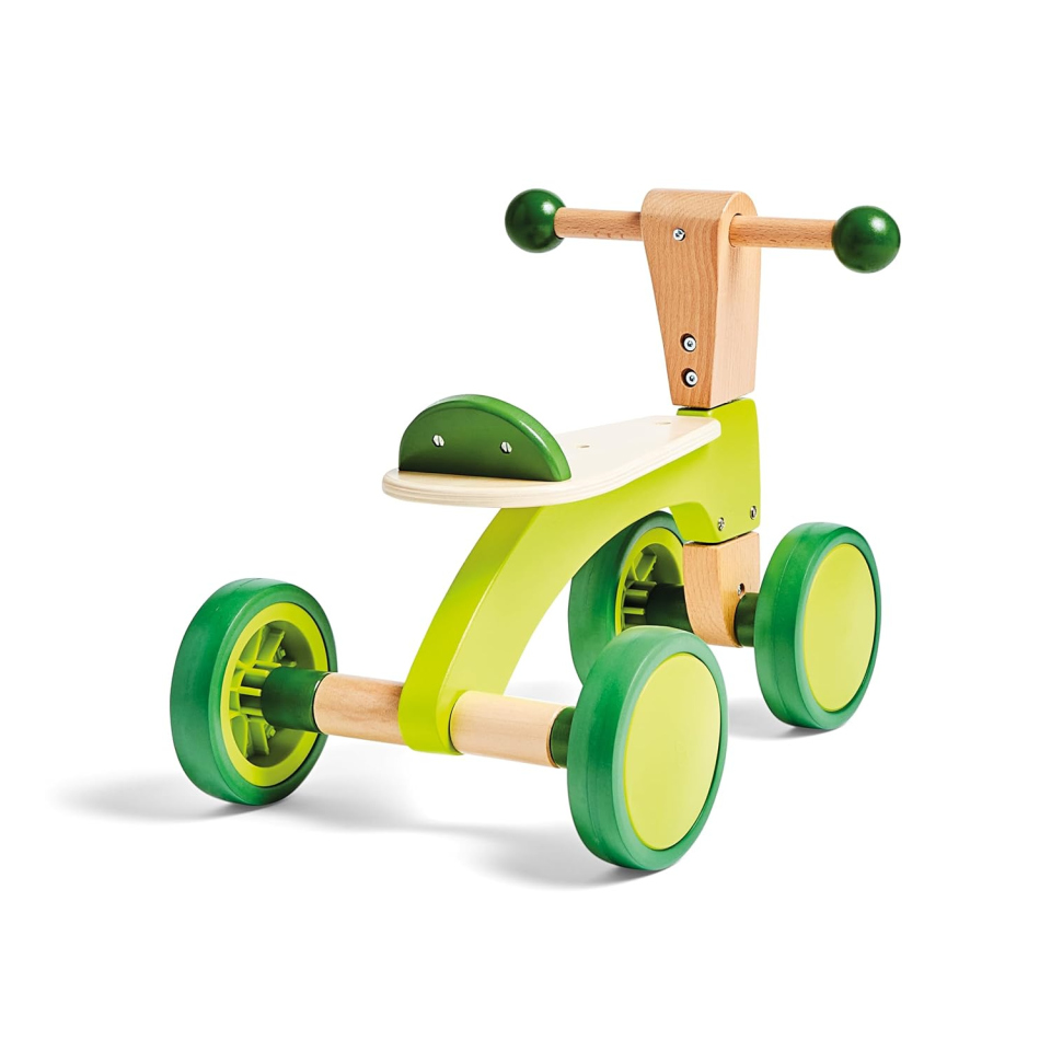 Hape Scooter in Legno a 4 Ruote – Cavalcabile dai 12 Mesi