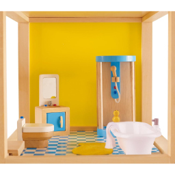 Hape Set Bagno in Legno per Casa delle Bambole