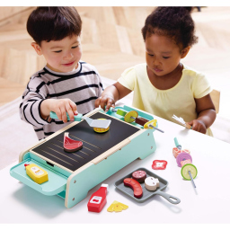 Hape Set Barbecue in Legno – Cucina Giocattolo con Grill e Spiedini