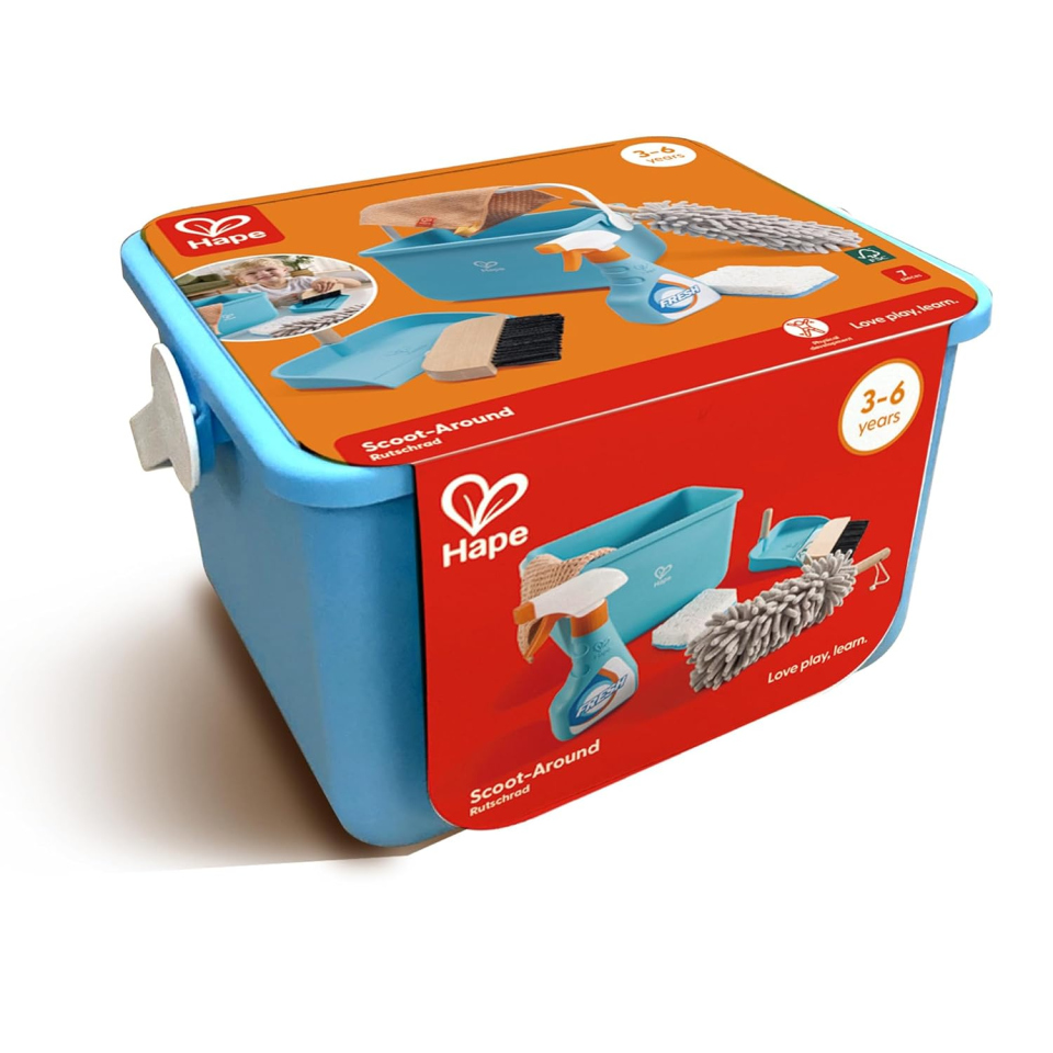 Hape Set Secchio Pulizie – Kit Imitazione in Legno per Bambini