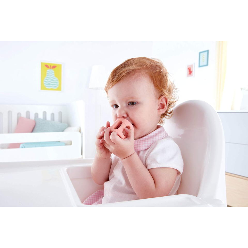 Hape Set Sonagli Geometrici in Riso per Neonati