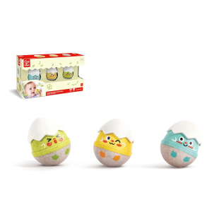 Hape Set Sonagli Pulcini Traballanti con Silicone BPA-Free