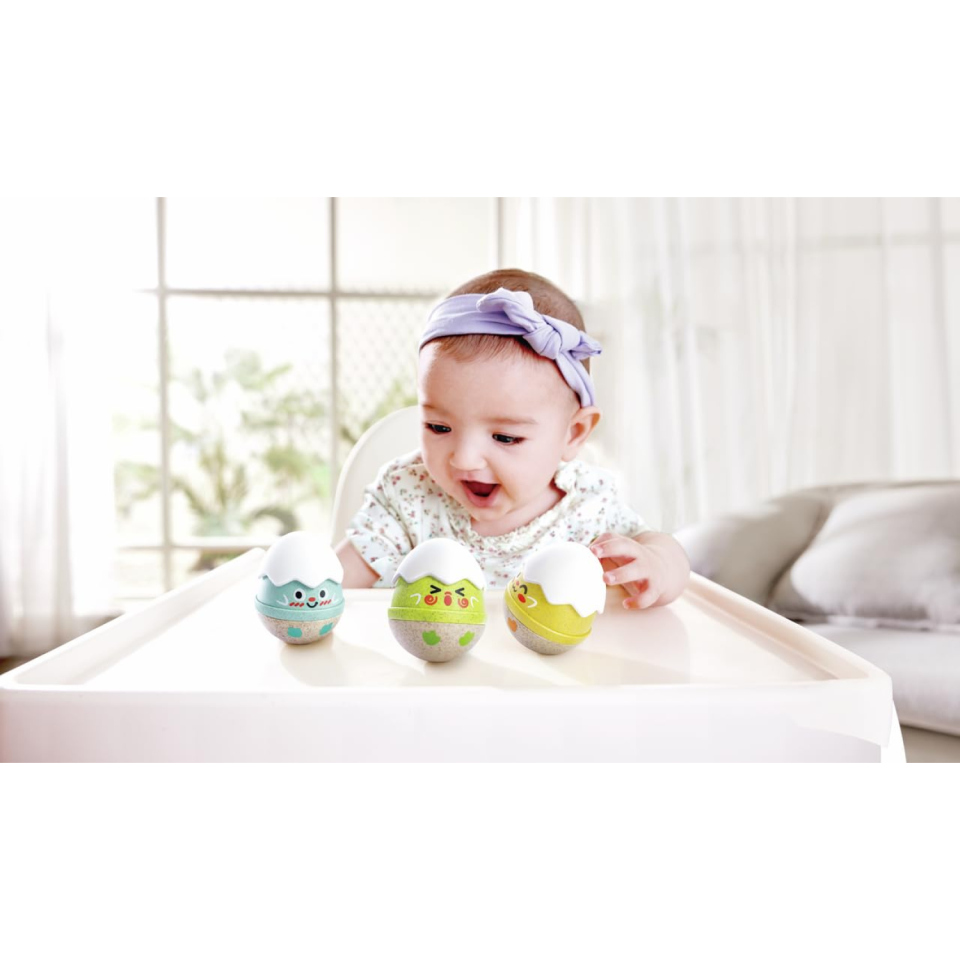 Hape Set Sonagli Pulcini Traballanti con Silicone BPA-Free