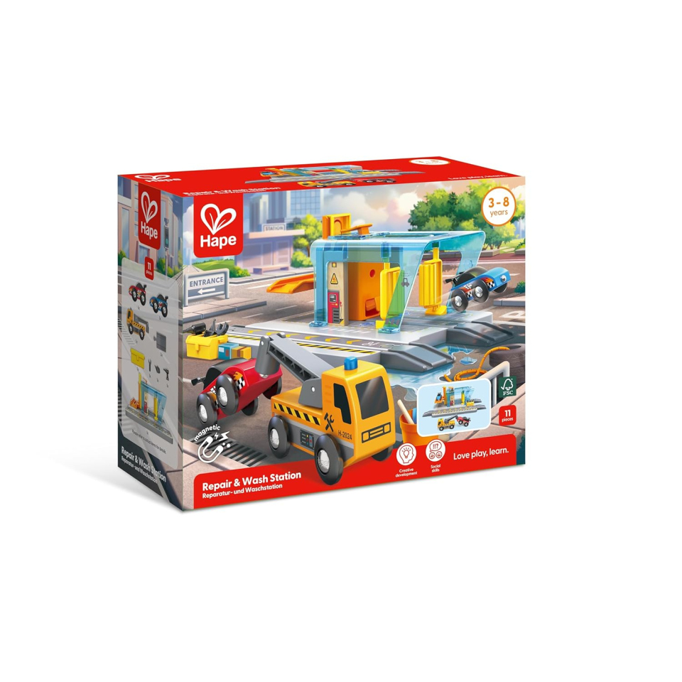 Hape Stazione Autolavaggio e Officina per Bambini