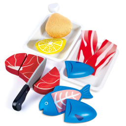 Hape Tasty Proteins – Set Alimenti in Legno per Bagnetto