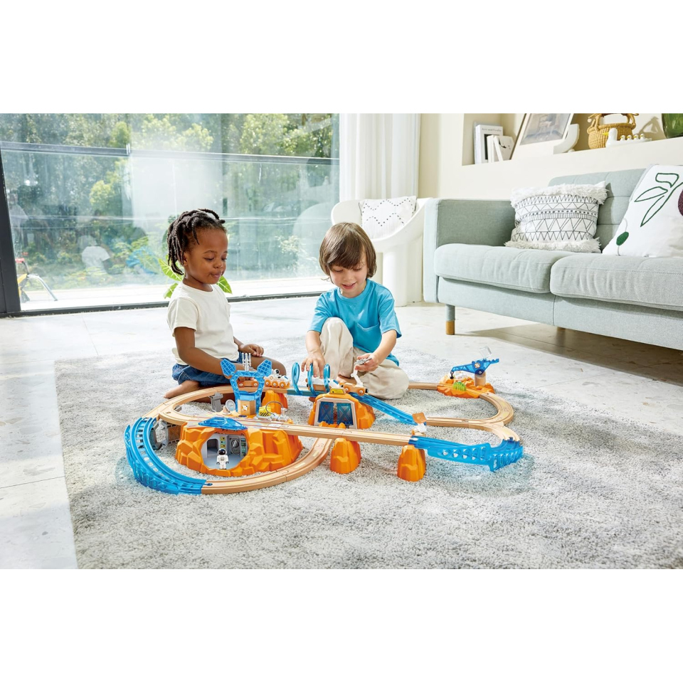 Hape Trenino Esplorazione di Marte – Set Ferroviario in Legno Spaziale