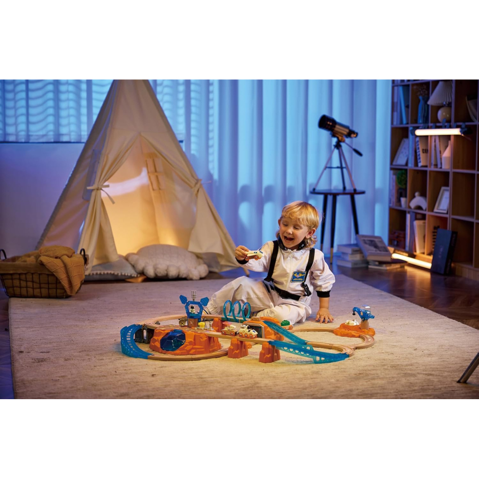 Hape Trenino Esplorazione di Marte – Set Ferroviario in Legno Spaziale