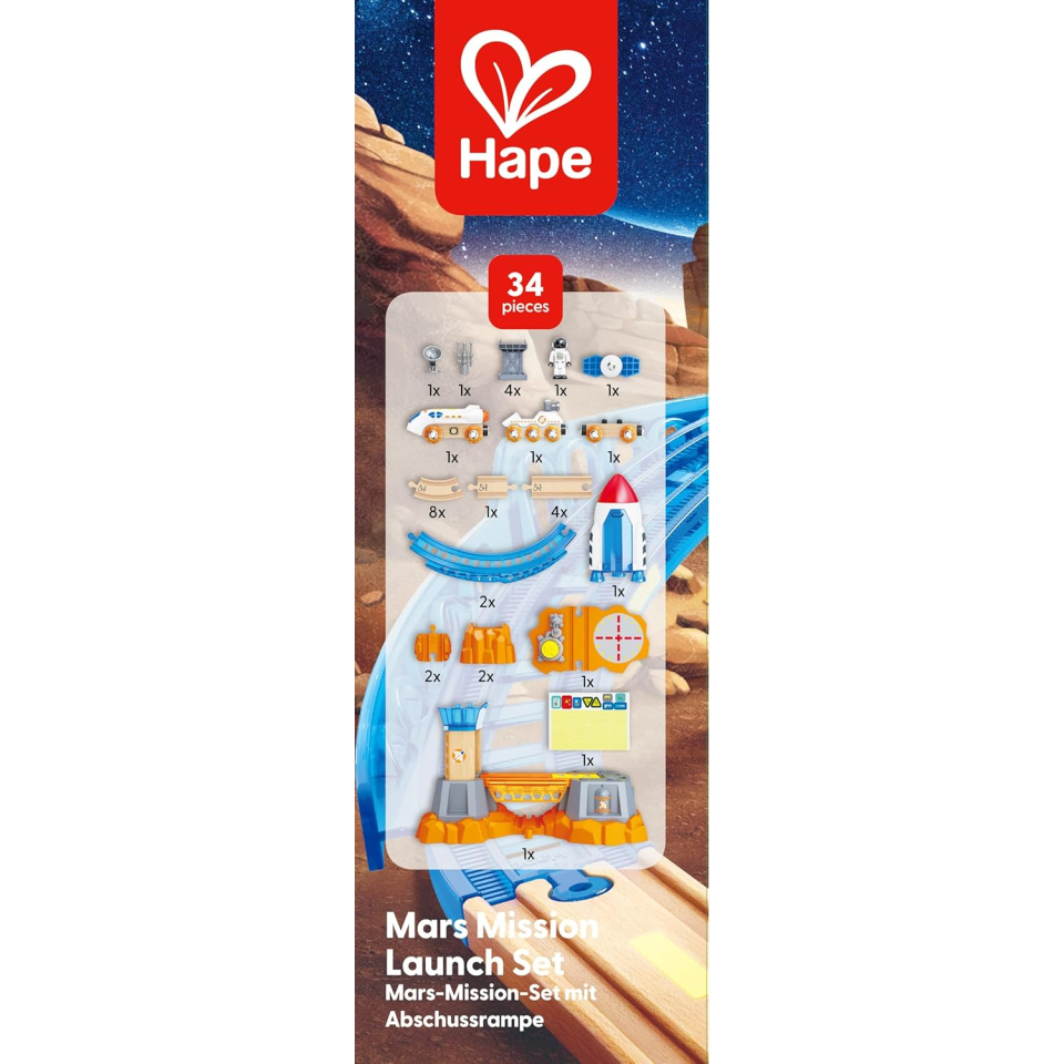Hape Trenino in Legno Missione Spaziale Marte