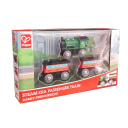 Hape Treno a Vapore in Legno con Vagoni Magnetici