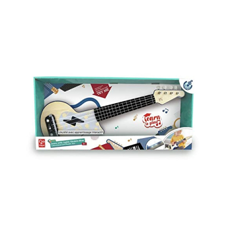 Hape Ukulele Blu con Luci Guida per Bambini
