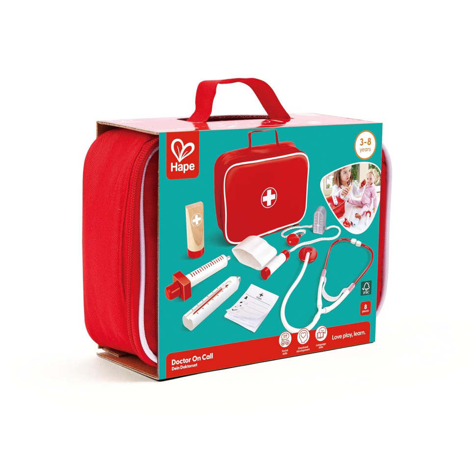 Hape Valigetta del Dottore in Legno – Set Gioco di Ruolo dai 3 Anni