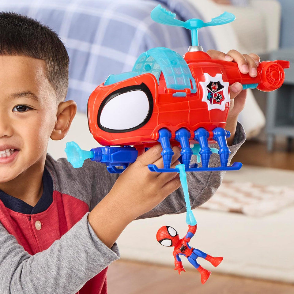 Hasbro Spidey playset con elicottero e personaggio snodabile