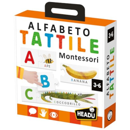 Headu Alfabeto Tattile, gioco educativo Montessori 3-6 anni