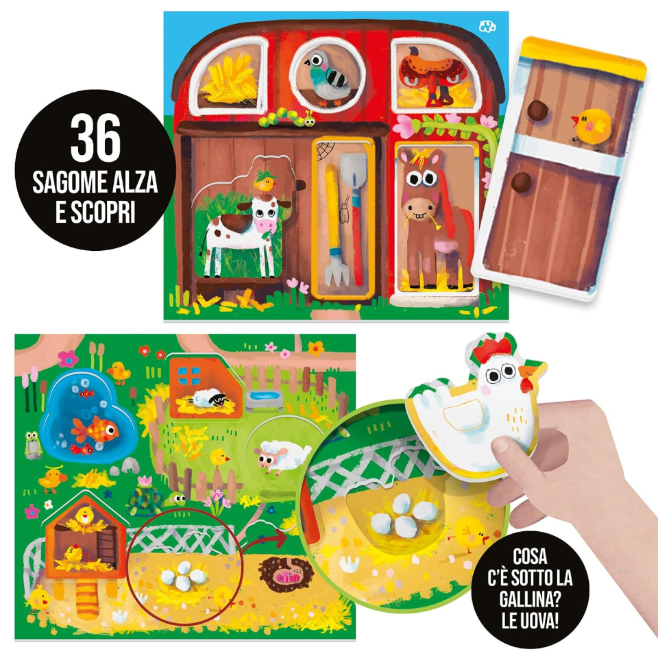Headu Fattoria Prime Scoperte Montessori con 36 tessere