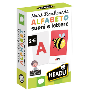 Headu Maxi Flashcards alfabeto Montessori dai 2 anni