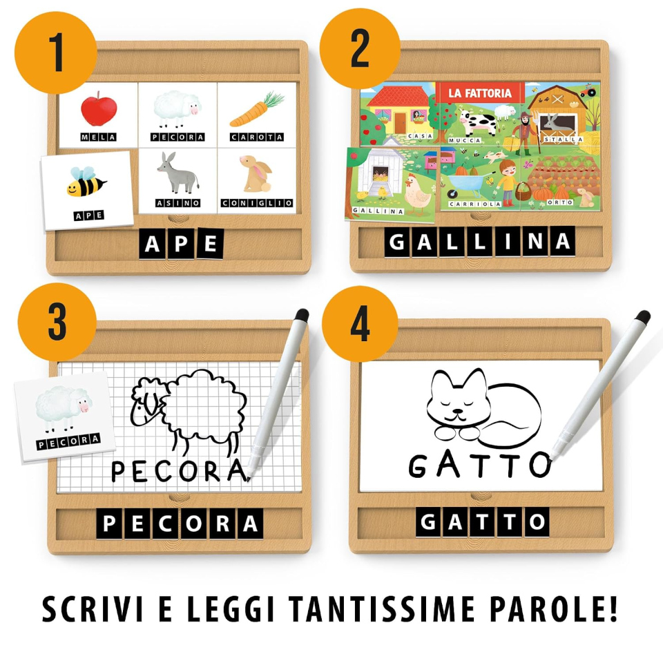 Headu Montessori Scrivere, Leggere e Conoscere le Parole