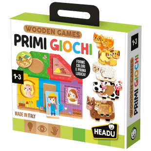 Headu Primi Giochi in legno da 1 anno