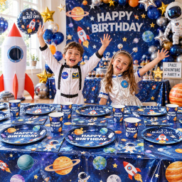 Heboland set stoviglie compleanno spazio da 100 pezzi