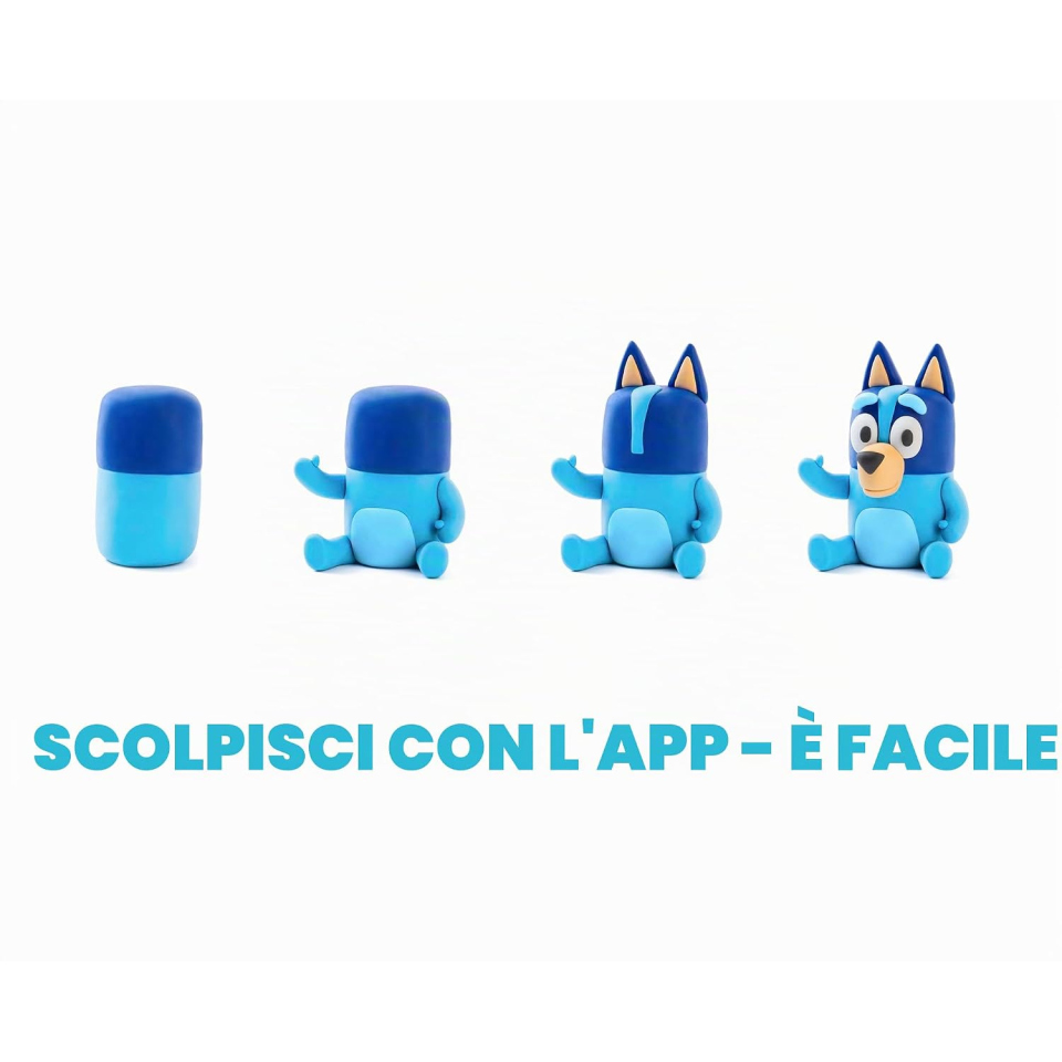 Hey Clay Bluey pasta modellabile con 15 vasetti