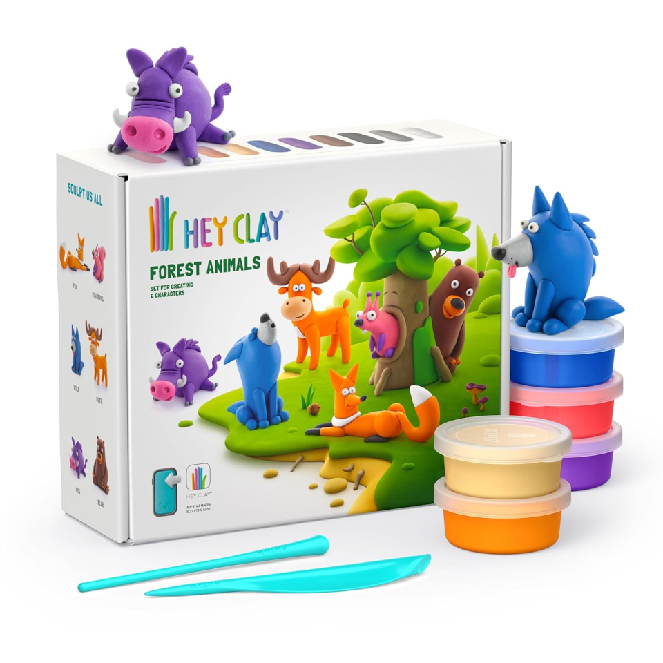 Hey Clay pasta modellabile animali, 15 barattoli