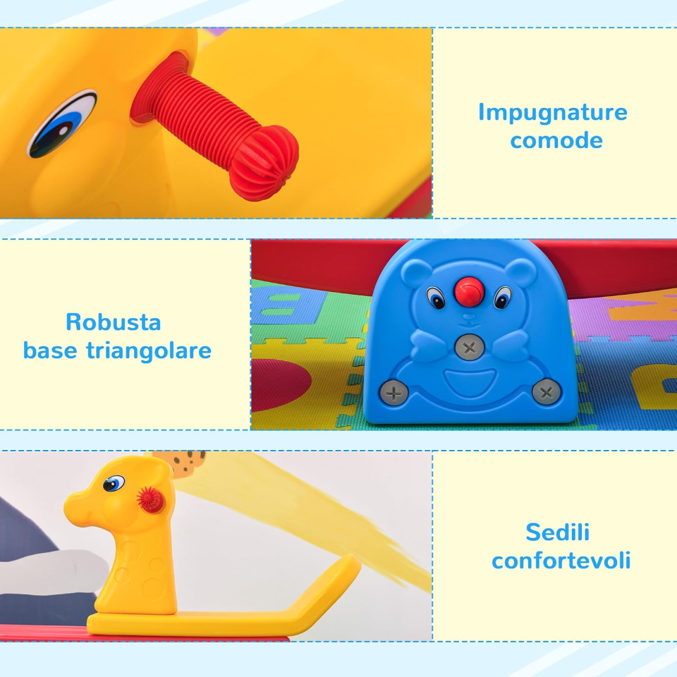 HOMCOM altalena a bilico per bambini 1-4 anni