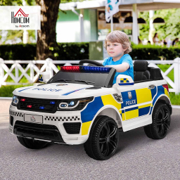 HOMCOM auto elettrica della polizia con telecomando