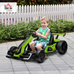 HOMCOM go kart elettrico per bambini 24 V verde