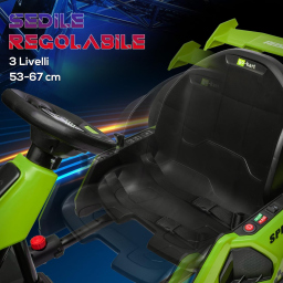HOMCOM go kart elettrico per bambini 24 V verde