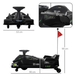 HOMCOM Go Kart Elettrico Drift 8-12 Anni