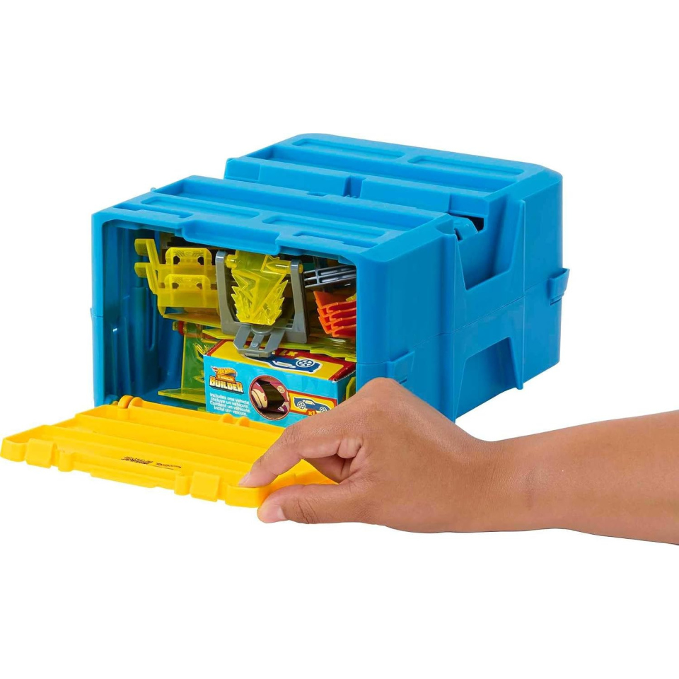 Hot Wheels Box Track Builder Energia – Pista Modulare con Macchinina