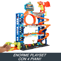 Hot Wheels City Mega Garage con Drago e 2 Macchinine