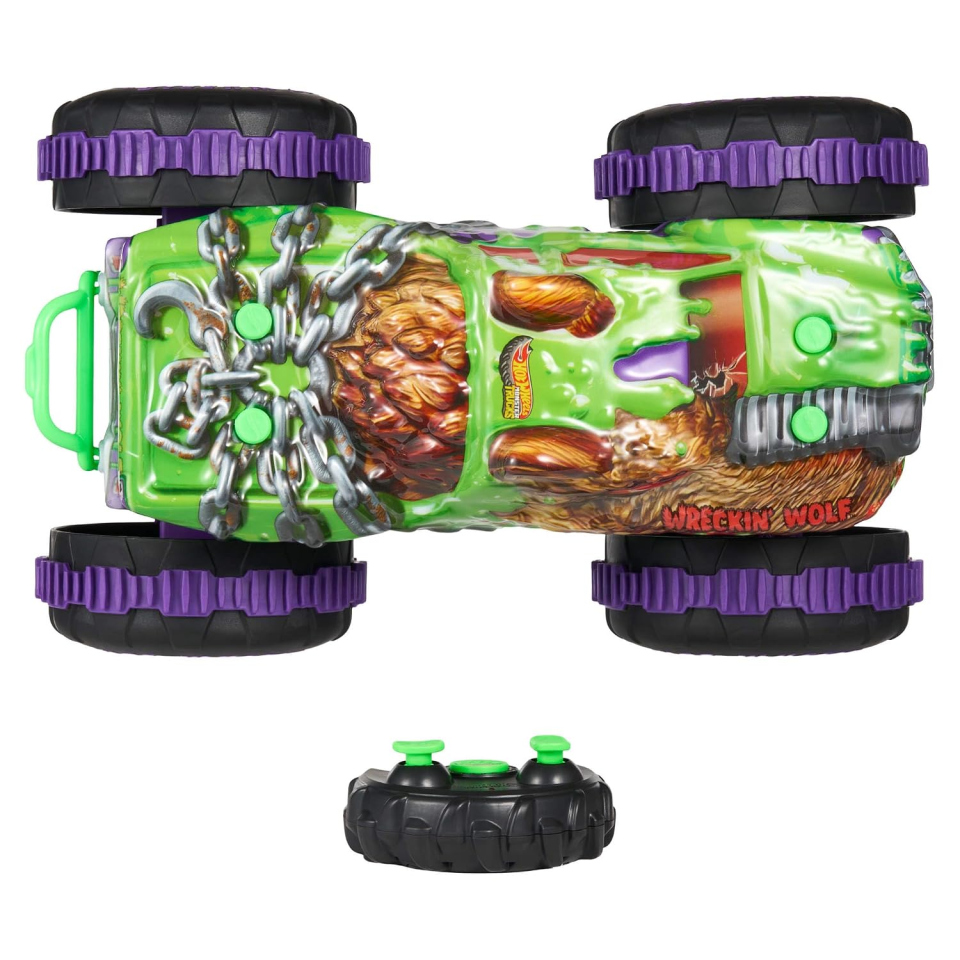 Hot Wheels Monster Trucks Mutant Chaos Wreckin’ Wolf radiocomandato