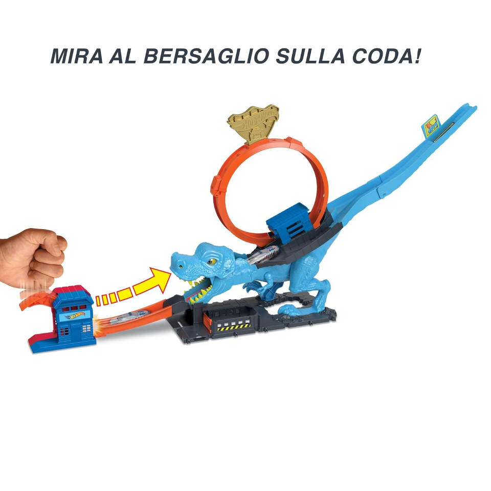 Hot Wheels City Pista T-Rex con Loop Gigante