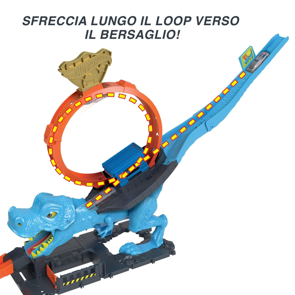Hot Wheels City Pista T-Rex con Loop Gigante
