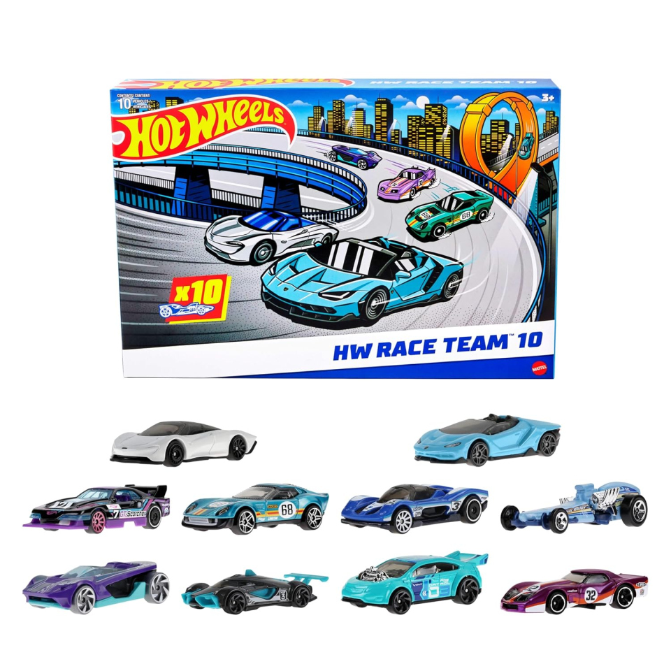 Hot Wheels Set 10 Macchinine Die-Cast 1:64 Assortite