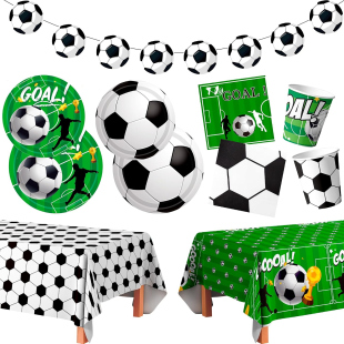 Huxolynifty kit festa calcio per 24 ospiti