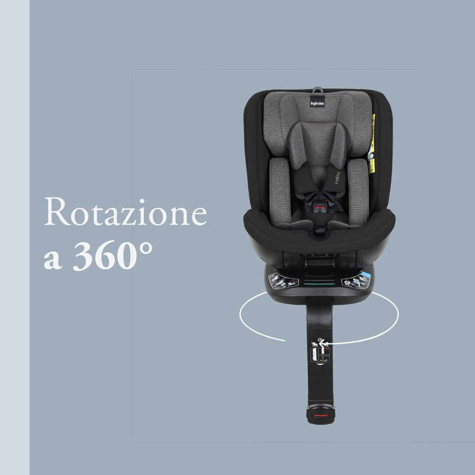 Inglesina Halley Pro seggiolino auto girevole ISOFIX 40-150 cm