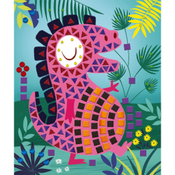 Janod Mosaici Creativi Dinosauri con 8 tavole