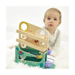 Janod Percorso in Discesa Chenille in Legno per Bambini da 1 Anno