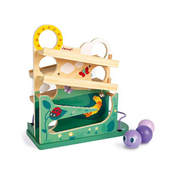 Janod Percorso in Discesa Chenille in Legno per Bambini da 1 Anno