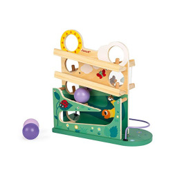 Janod Percorso in Discesa Chenille in Legno per Bambini da 1 Anno