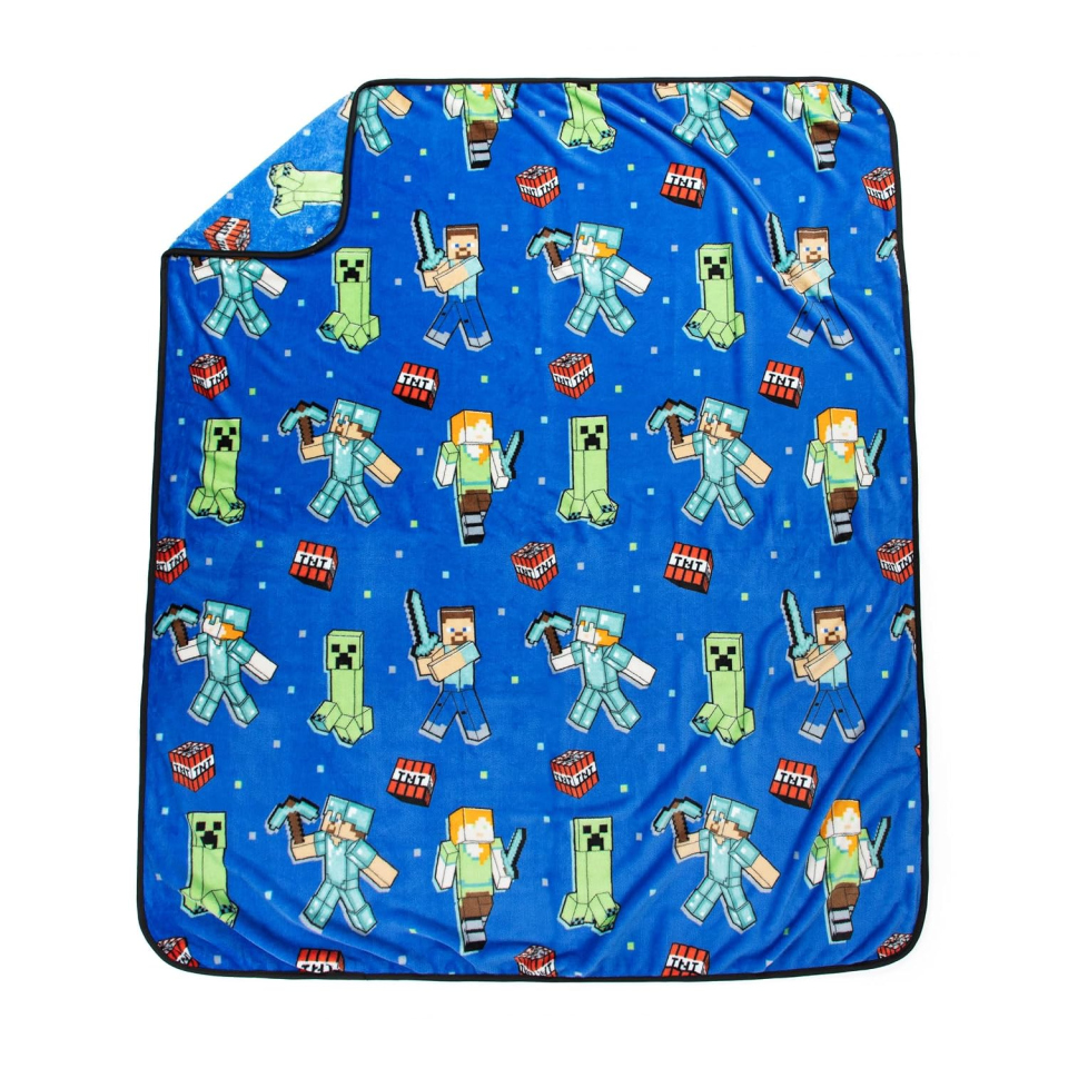 Jay Franco Minecraft plaid e cuscino abbraccio Creeper